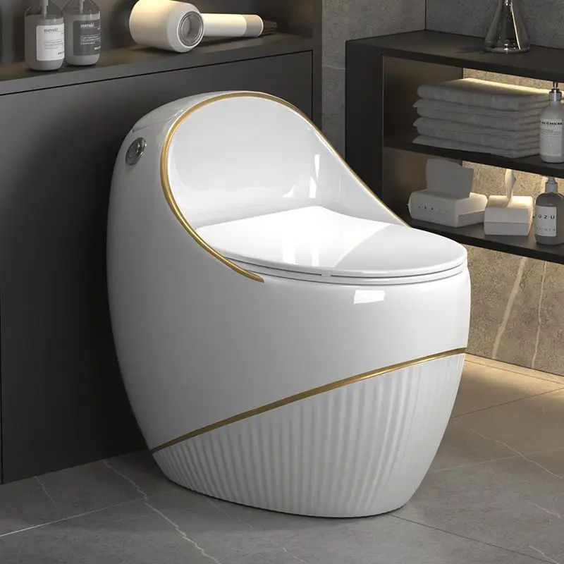 

Household egg toilet modern light luxury creative gray color toilet siphon water-saving small apartment