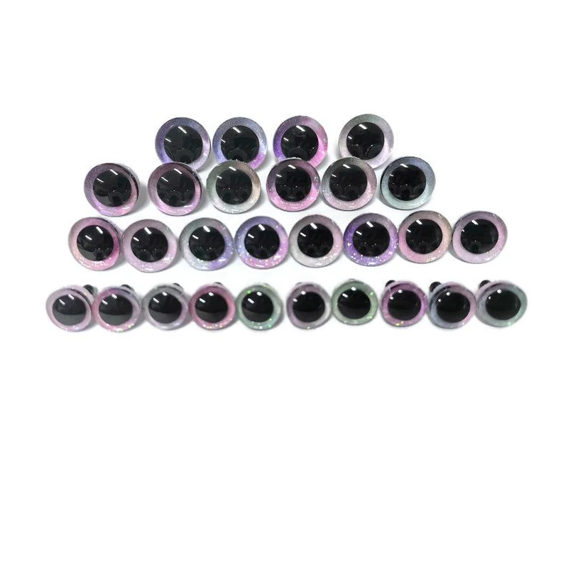 28 teile/los Sicherheits augen Tier Glitter Puppe Zubehör für Spielzeug/Puppe 12mm 16mm 18mm 20mm kommen mit einfachen Unter leg scheiben