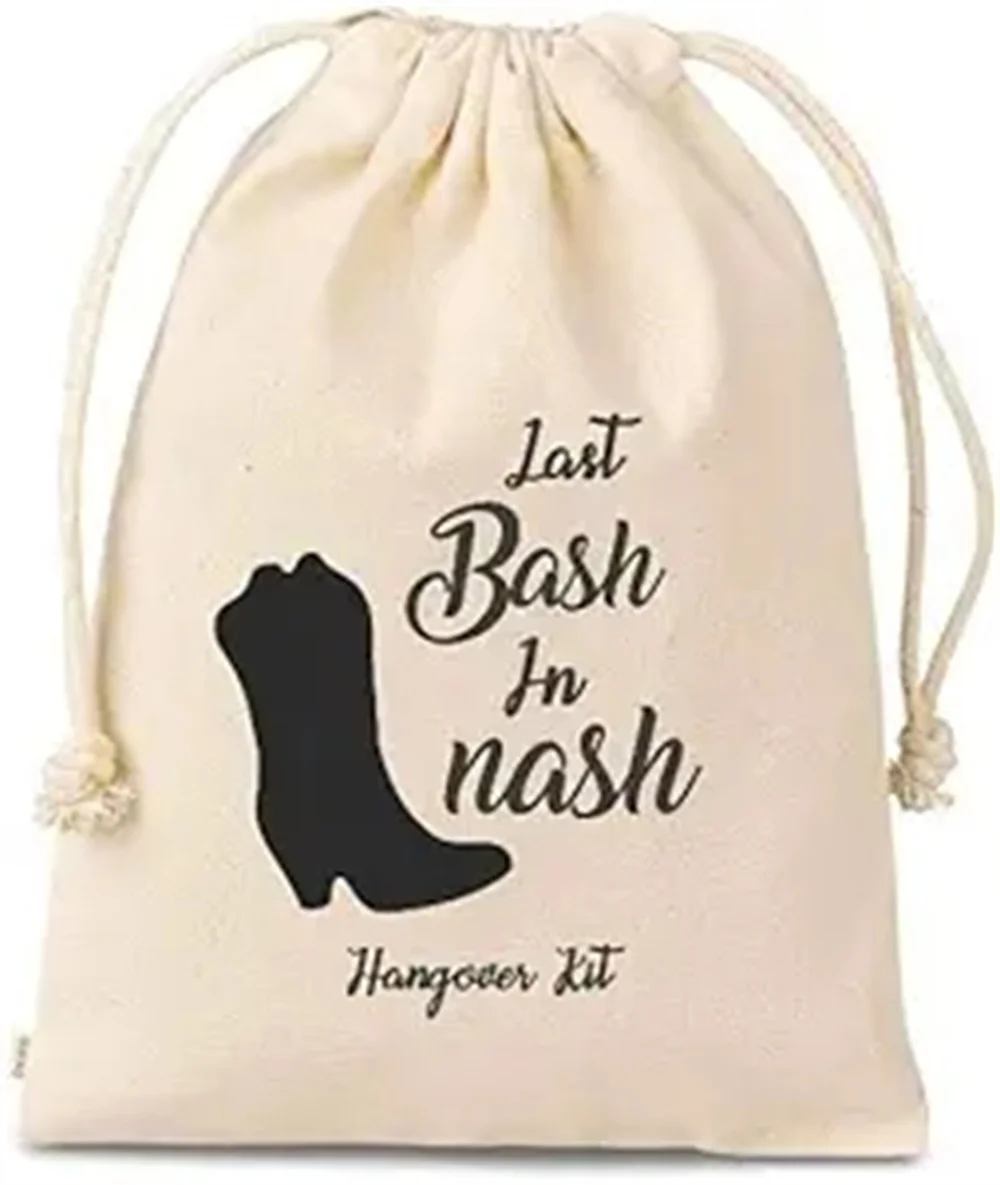 Last Bash in Nash Set of 10 Bags bachelorette party survival kit bags Hangover Kit ,Bachelorette Survival Kit ,Party Bag, Recove