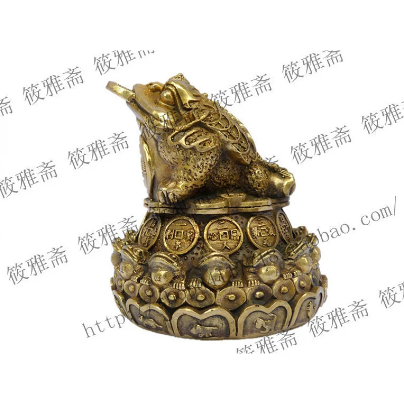 

Factory Direct Sales Pure Zodiac Toad Ornaments Golden Cicada Copper Coins Ingot Ornament Living Room Craft
