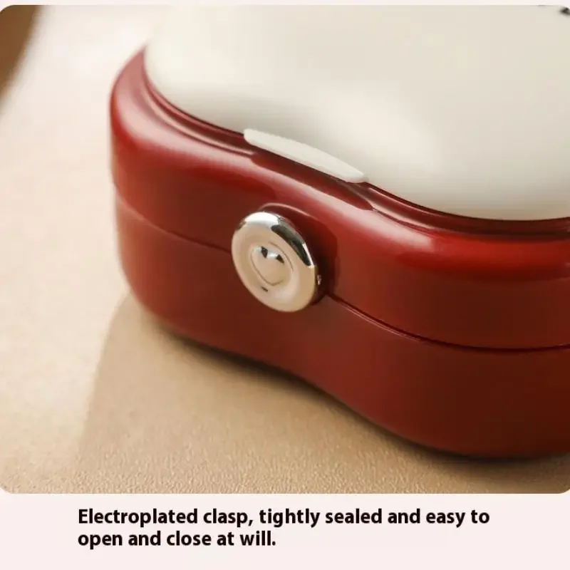 Boîte de rangement de coussin bouffant de poudre, boîte de rangement Portable pour voyage étudiant usage domestique boîte de maquillage en plastique anti-poussière avec miroir de maquillage