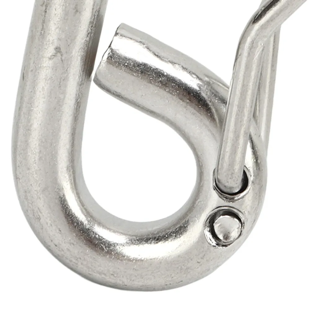 Heavy Duty 80mm Spring Snap Hook 316 Stainless Steel Bent Scuba Diving Safety Carabiner Diving Carabiner Scuba Diving