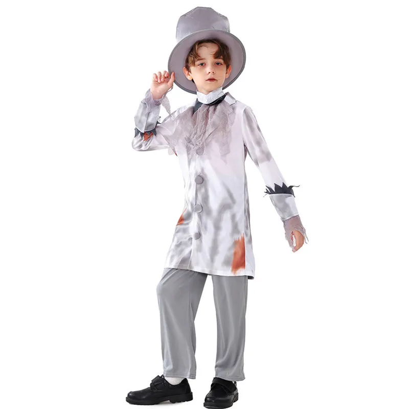 Ragazzi Bloody Walking Dead spaventoso Cosplay bambini bambini Halloween Zombie costumi carnevale Purim Parade gioco di ruolo spettacolo vestito da partito