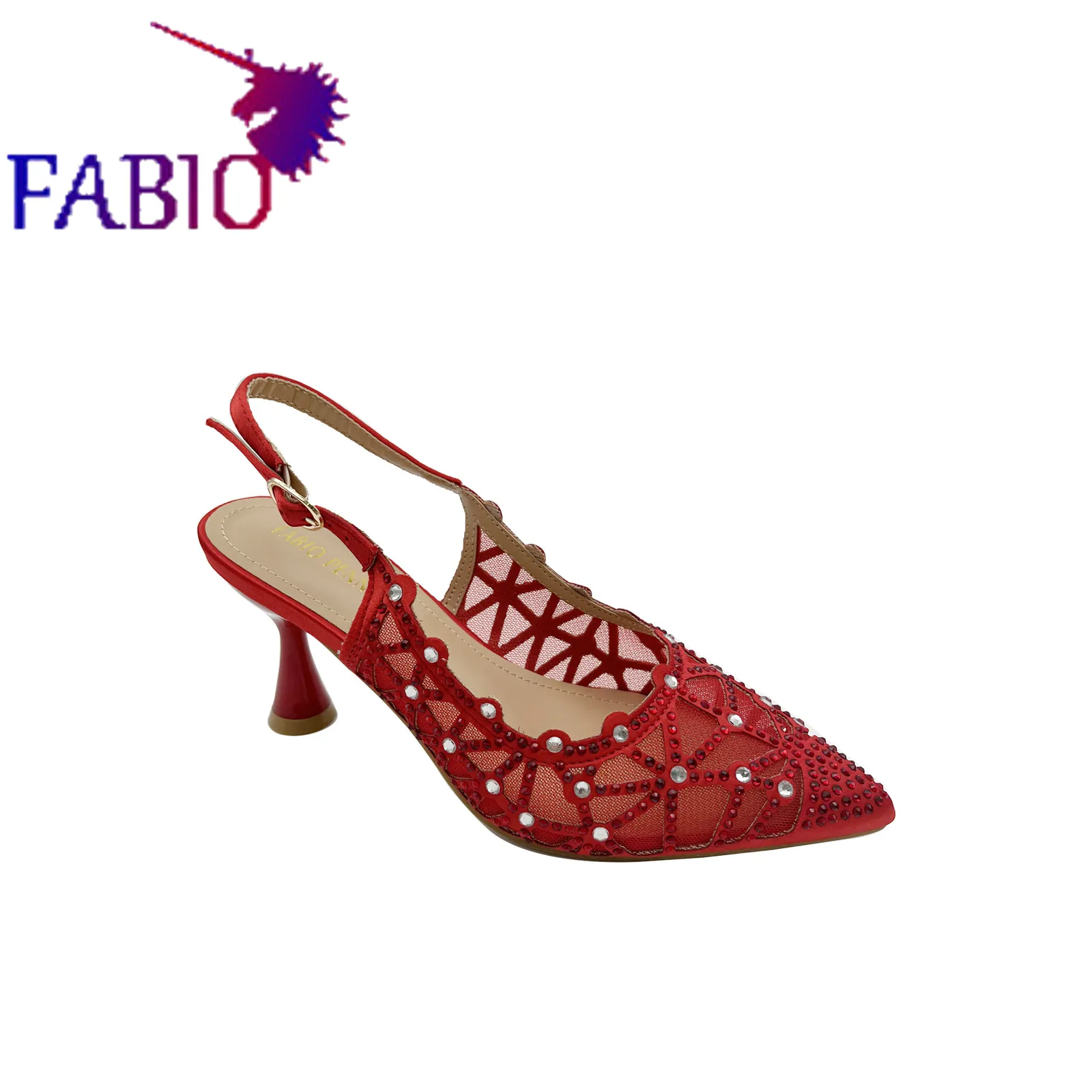 FABIO PENNY official platform new fashionable shiny diamond pointed women’s high heels, dinner party sandals