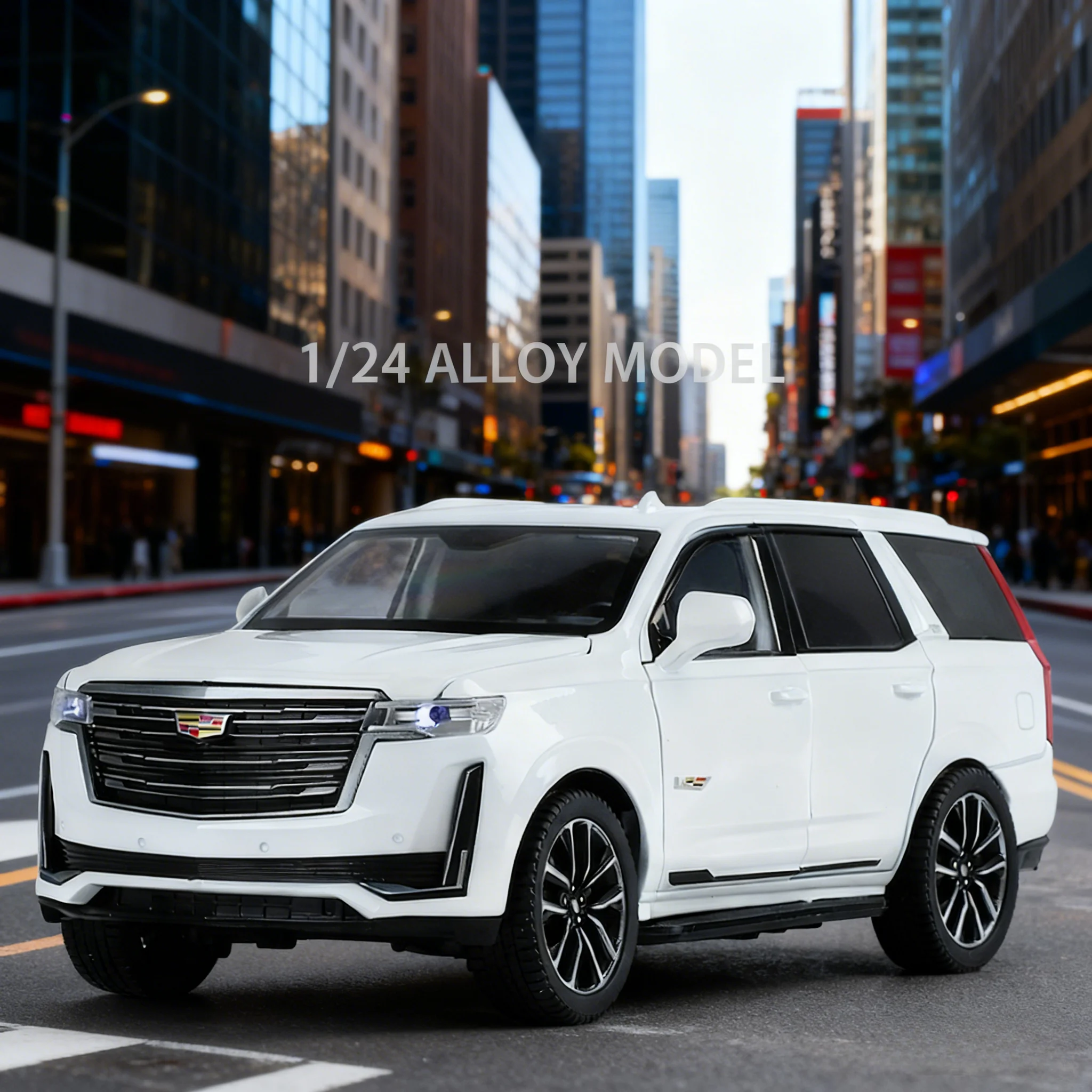 

1:24 Escalade SUV Alloy Die Cast Toy Car Model Sound and Light Children's Toy Collectibles Birthday Gift