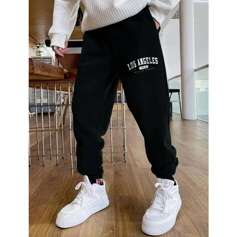 بنطال رياضي فضفاض للرجال مع خصر برباط ونمط حروف خريفي Sle J 5089 TEMU عبر الحدود ريترو مناسب Ciwalk #1