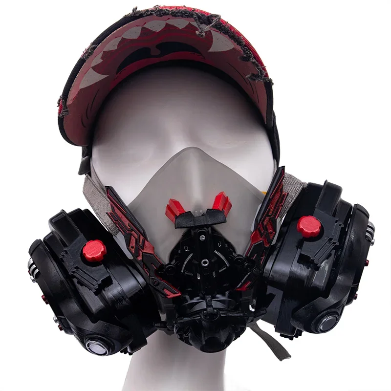 Gothic Mask Mechanical Props Punk style Masks Bluetooth Headset Sci-Fi Technology Functional Wind For Anime Game Exhibition