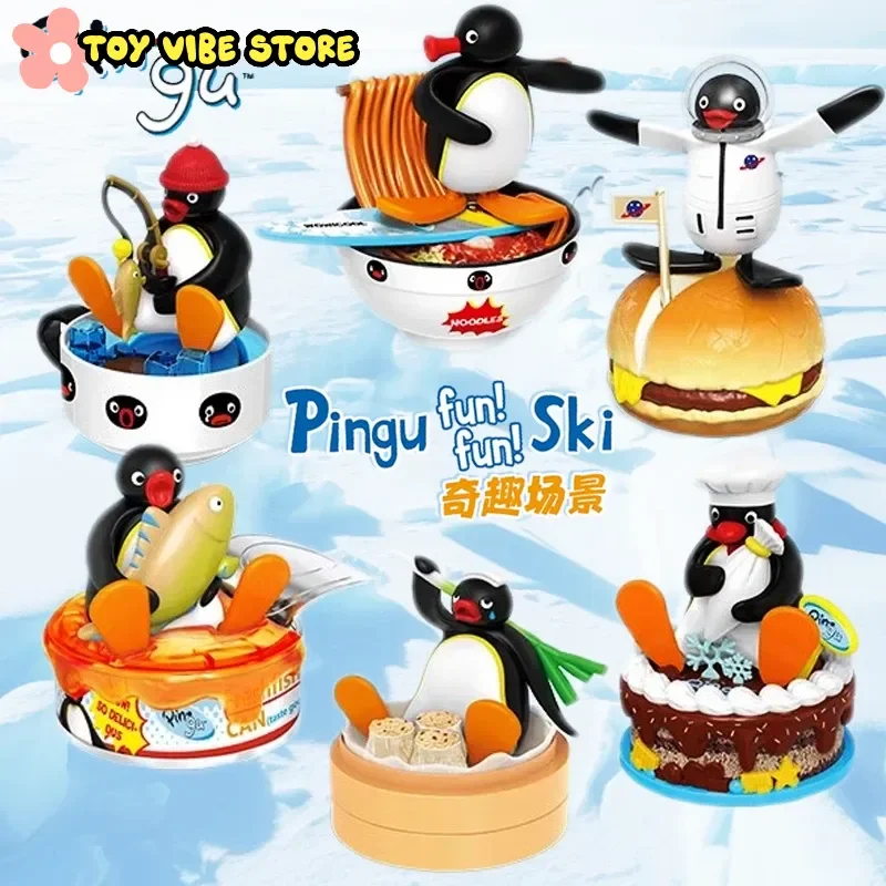 

Original Pingu Super Cute Fun Scene Serie Blind Box Egg Trendy Lovely Doll Penguin Model Ornament Collect Children Brithday Gift