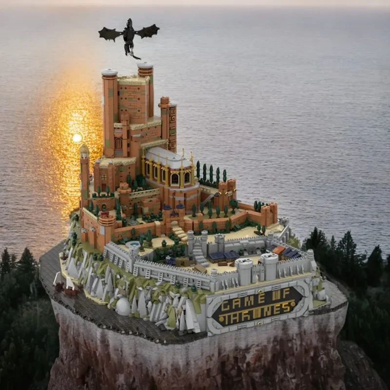 

6962 шт. MOC игра престолов The Red Keep Castle средневековая обучающая творческая модель «сделай сам» строительные блоки