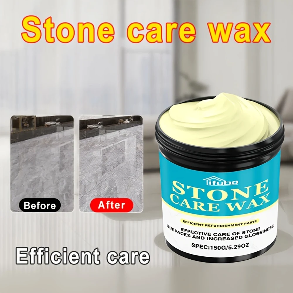 Professional Marble & Stone Polishing Wax - High Gloss Enhancer for Tile, Granite, and Other Surface Coating Care