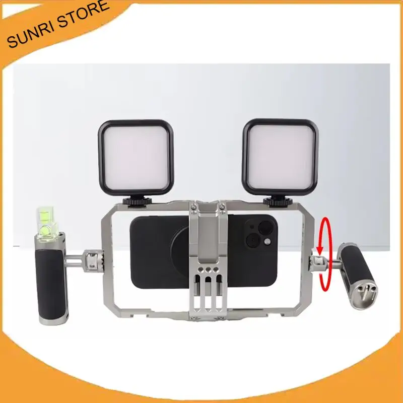 

SUNRI-Bracket Stabilizer Phone Cage Fill Light Stabilizer Easy Installation For Mobile Video Holder