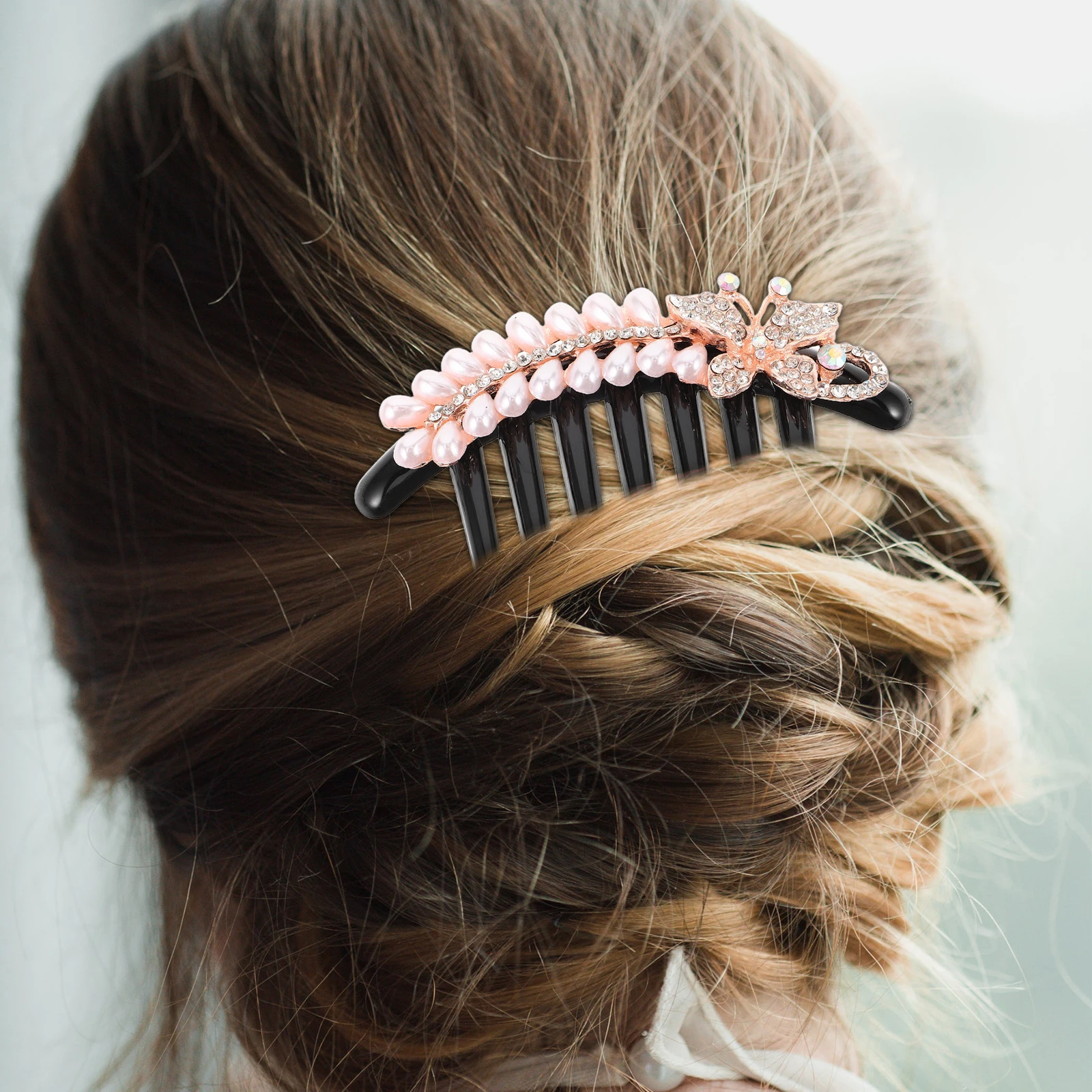 

2pcs Vintage Accessories Imitation Pearls Hairpins Wedding Bridal Combs Bridesmaid Headpiece Decorative Ornaments Rhinestone