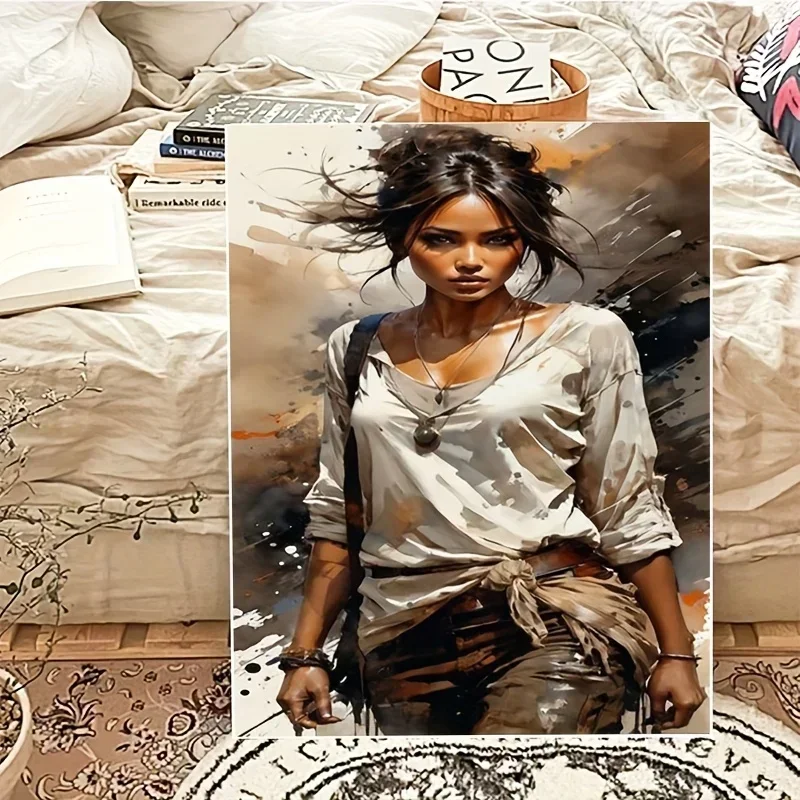 (Professional Art Use) 1 Set DIY Digital Oil Painting Kit, Requires Hands-on Completion, 40.64x50.8 cm Unframed, Featuring a Wom