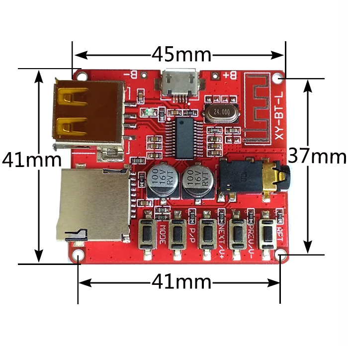 

MP3 Bluetooth Декодер платы модуля DIY автомобиля слегка усилитель мощности модифицированный Bluetooth 4,1 печатная плата аудио приемник