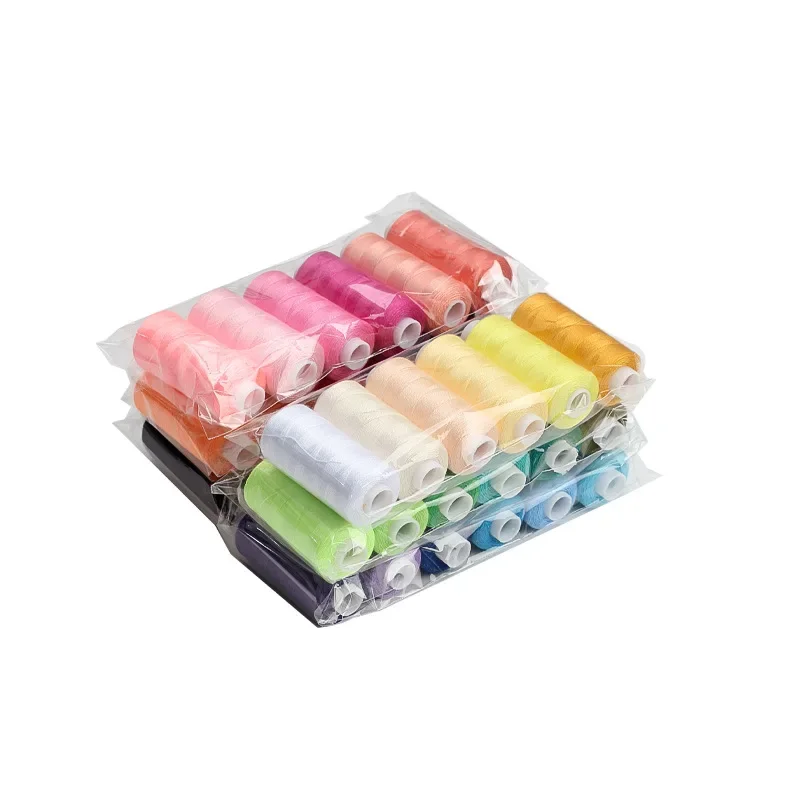 6 Rolls / Set Polyester 402 Sewing Thread of Everyday Use, 36 Colors, Manual and Mechanical Sewing, DIY Sewing Thread Set