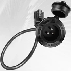 RV Power Socket AC Port Plug Extension Cord Inlet Port Plug 10A-15A 125V Waterproof for RV Car Bumper Boat Truck