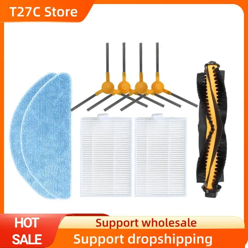 

T27C Роликовая щетка Боковая щетка Hepa Фильтр Тряпки Запасные части Робот-пылесос Подметальная машина Аксессуары Подходит для Proscenic