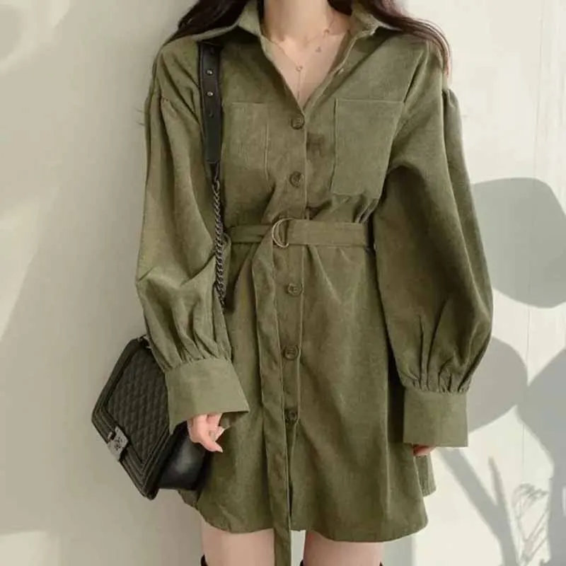

Early Spring Female Student Fashion Appear Thin Shirt Dress Women Student New Super Lmmortal Meat Covered Dress Cardigan Blouse