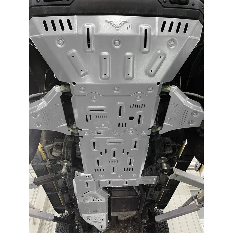 8mm 5mm Al-Mg Alloy Skid Plates Set Custom Fit for 2021   6th Generation Accessories