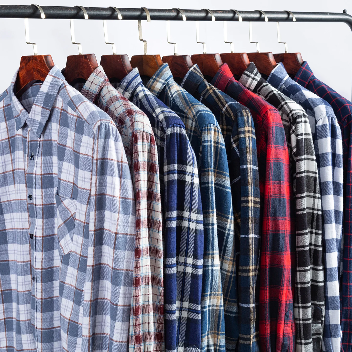 New Design Plaid Fashion Shirts For Men 100% Cotton Brushed Casual Comfort Regular Fit Versatile Multiple Colors Outdoor Blouses view 6