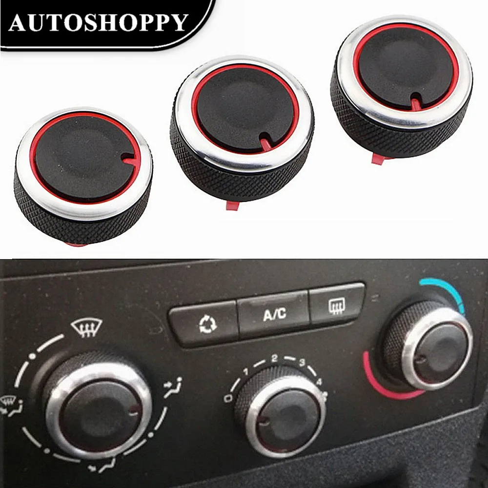 

For Peugeot 307 CITROEN C4 C-TRIOMPHE Aluminum Alloy Car Air Conditioning Knob AC Heat Control Switch Button Knob Accessories