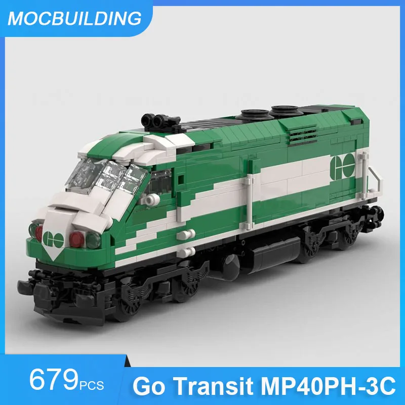 

MOC Building Blocks MP40PH-3C Train Model DIY Assemble Bricks Transportation Educational Creative Collection Xmas Toys Gifts