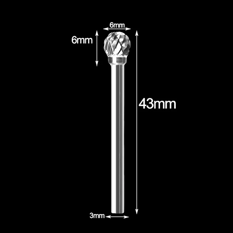 炭化タングステンカーバイドバーのセット,10個,金属および木材の彫刻と研磨のための回転ビット