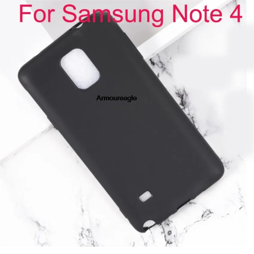 black soft silicone funda guard on for samsung galaxy note 4 case 5.7 inch soft tpu coque for note 4 note4 cover shield