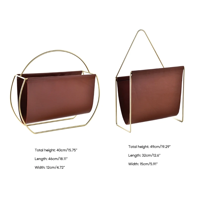 Portariviste moderno in piedi Portariviste in pelle PU con struttura in metallo Drop shipping