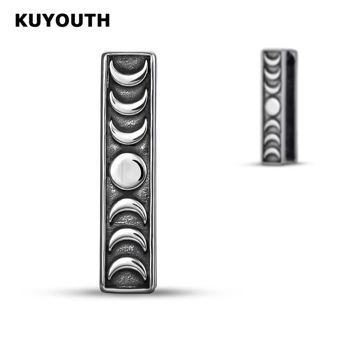 

KUYOUTH 2PCS Stainless Steel Moon Ear Hangers Weight Gauges Stretchers Body Piercing Jewelry Trendy