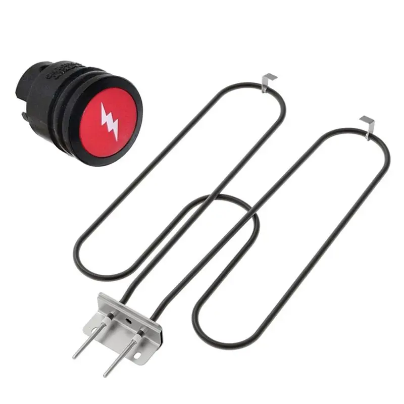 AEE4-70127 BBQ Grill Heating Elements For Q240/Q2400 Grills, 55020001 Grills Replacement Part 230V 2200W With Button Cover
