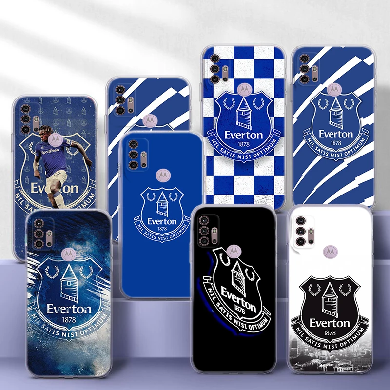 E-Everton logo Soft Case for Moto G41 G32 G41 G23 G50 G51 G60 G7 G8 Power G71 G9 Play Plus P40