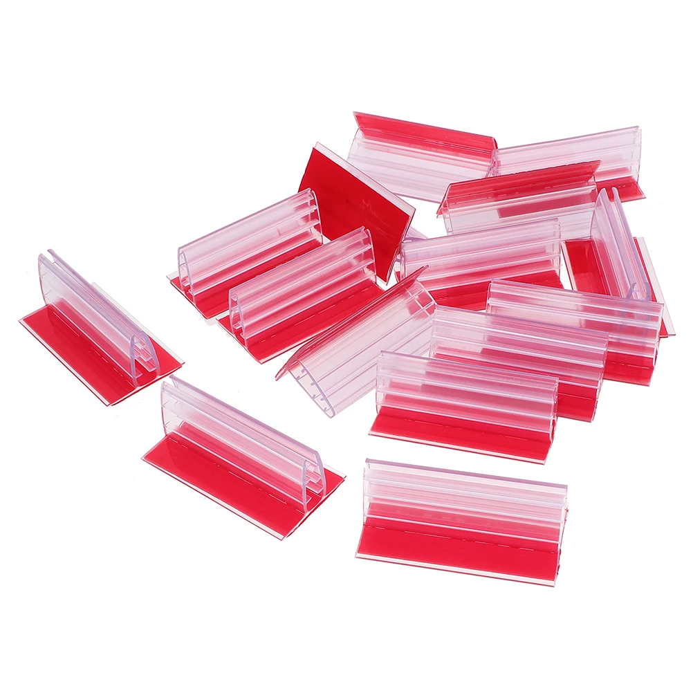 

60pcs Self-Adhesive Panel Sturdy Sign Holders For Table Numbers Name Cards Menus Stick-On Panel Sign Holders Smooth Surfaces