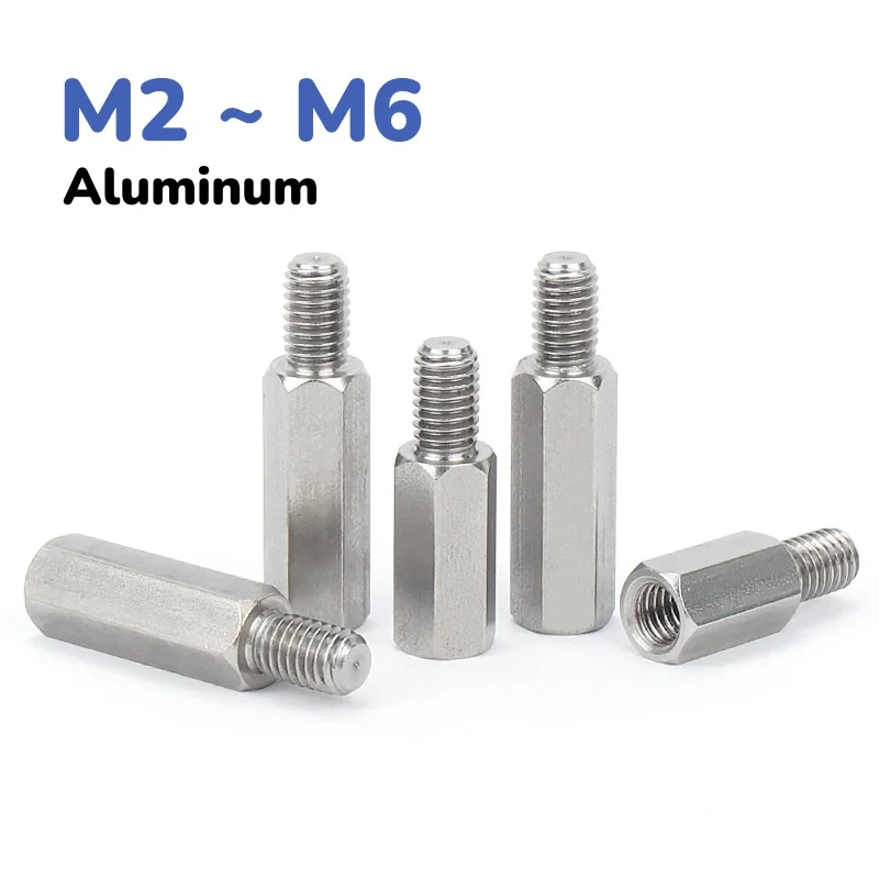 Aluminum M2 M2.5 M3 M4 M5 M6 Single Head Hexagonal Column Isolation Bracket Stud Hex Pillars Bolt For PCB