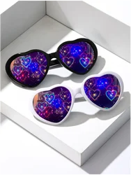 Two-piece Pc Love Glasses Night Lights Change Love Special Effects Glasses Romantic Confession Online Celebrity Fashion Mirror.