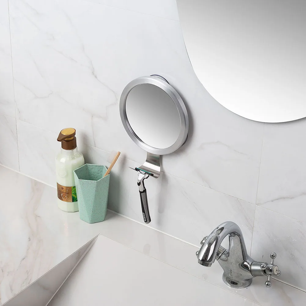 HOFogless-Miroir de rasage de douche avec ventouse, support mural anti-buée, HOFogless