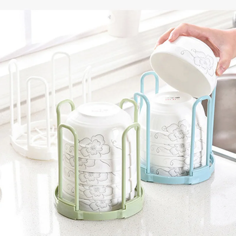 Dinnerware Bowl Plate Holder Drain Rack Storage Stand Drying Shelf Disassemble Kitchen Storage Rack Drainer Display Organizer