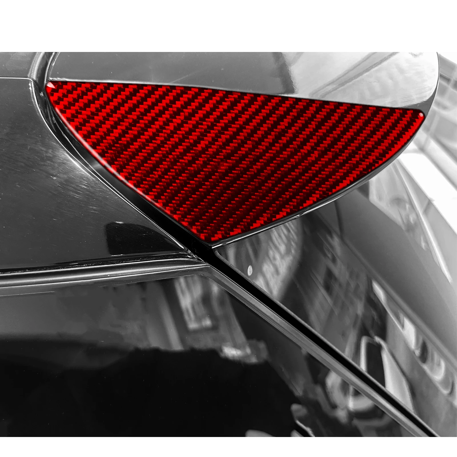 For Mercedes-Benz GLE GLS W166 2016-2019 Carbon Fiber Both Sides Rear Wing Spoiler Panel Cover Car Accessories Interior Sticker view 3