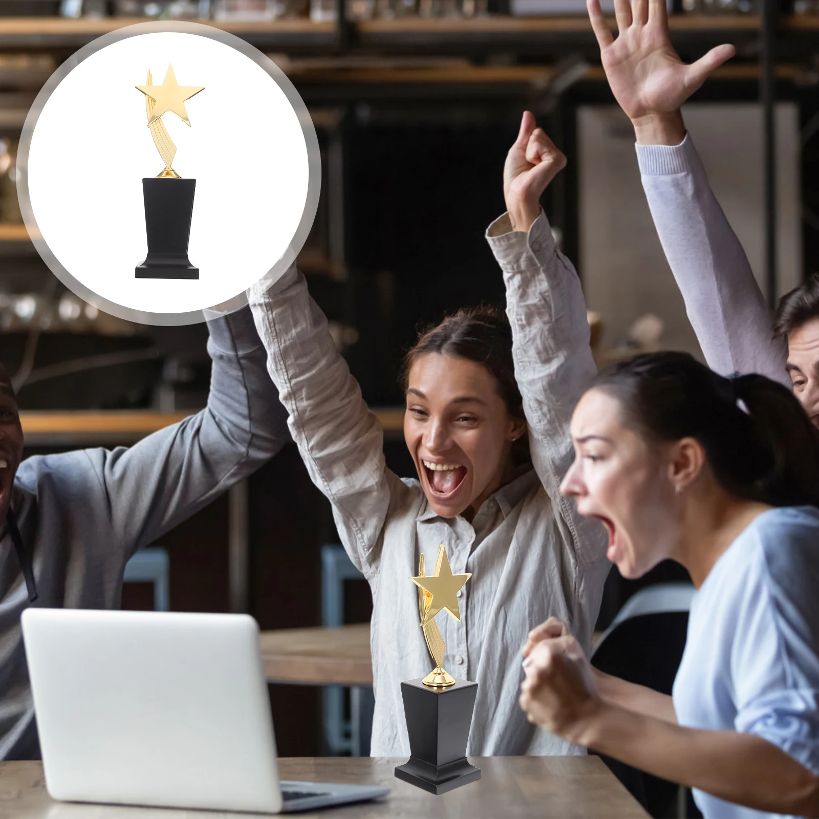 

Награда «Золотая звезда» из смолы, декоративный приз, спортивный конкурс, вечеринка, классная церемония, трофей, Золотая награда