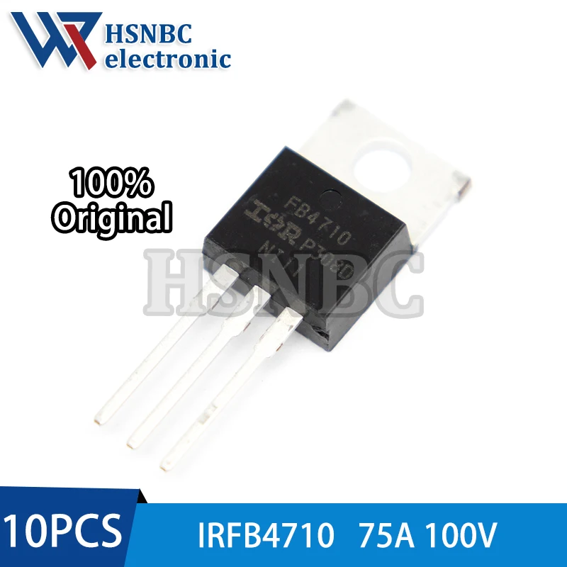 

10PCS IRFB4710 IRFB4710PBF TO-220 75A 100V N-channel Power MOSFET Transistor 100% New Original