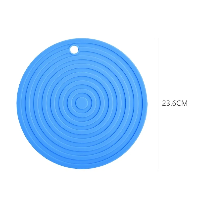 24CM Large Round Silicone Pad Anti-scalding Insulation Pad Placemat Pot Pad Plate Pad High Temperature Household Table Mat