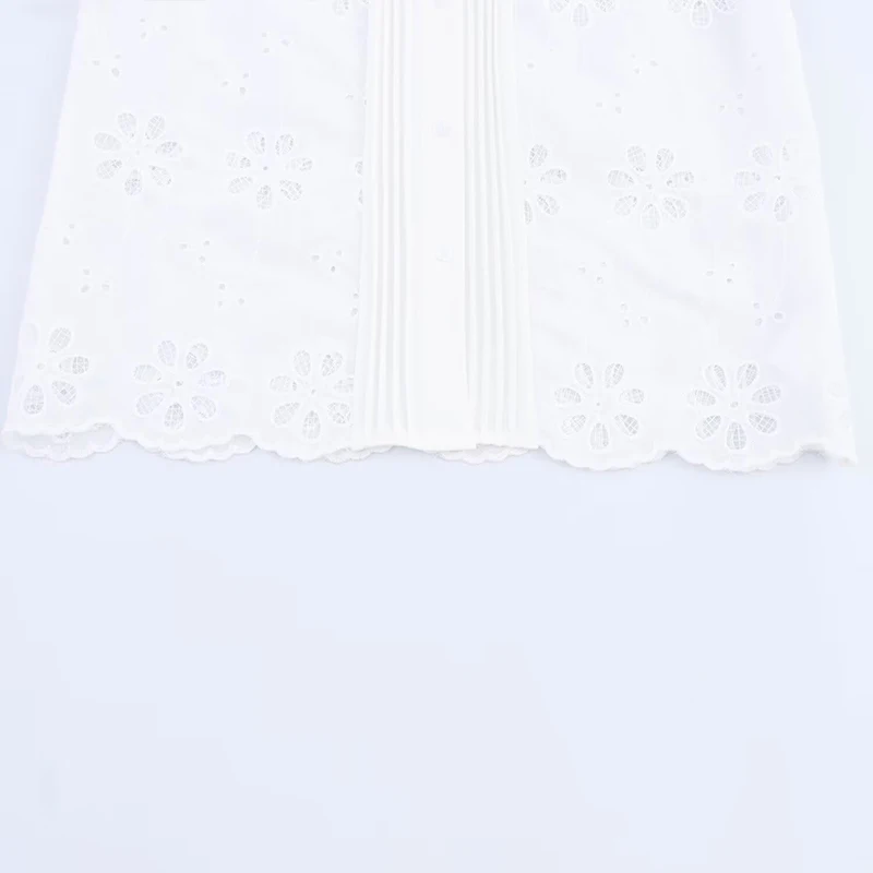 Z Women's Faionable Soluble Embroidery irt Versatile Ele Sle Long Sve Polyester Fiber Regular Fit Summer 2025