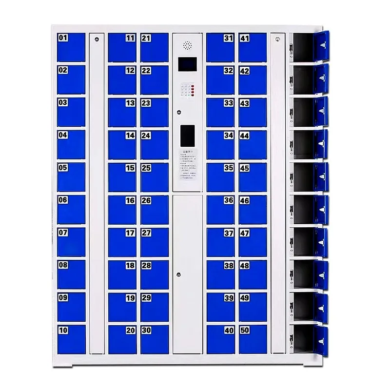 Factory employee mobile phone storage cabinet facial recognition swipe card self-coding mobile phone storage cabinet
