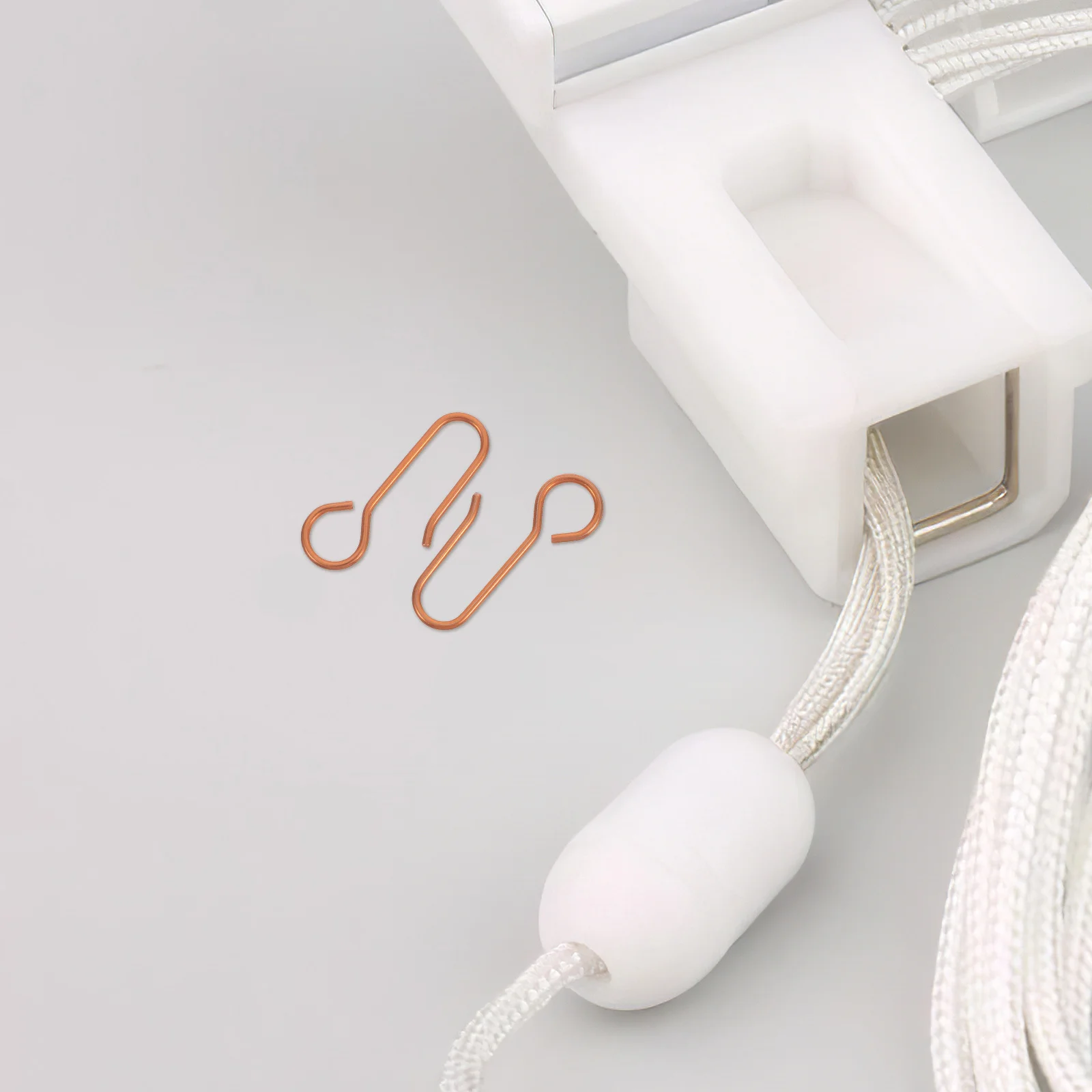 

60Pcs S Hook Curtain Track Accessories Sturdy Iron for Wide Windows Ceiling Fixtures Soft Glide Modern Room Decoration