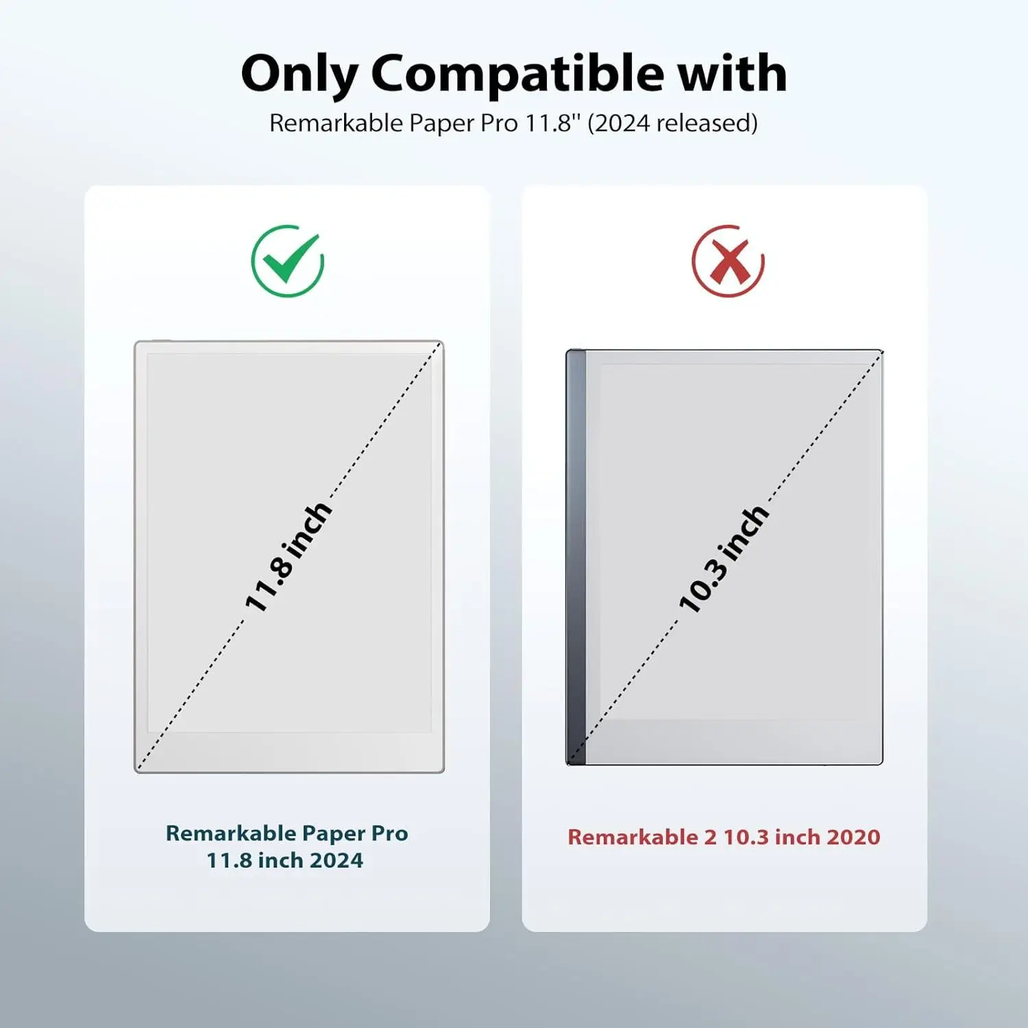 Case for 11.8' Remarkable Paper Pro Tablet Case Cover (2024 Released), Auto Sleep/Wake Protective Cover with Pen Clasp,