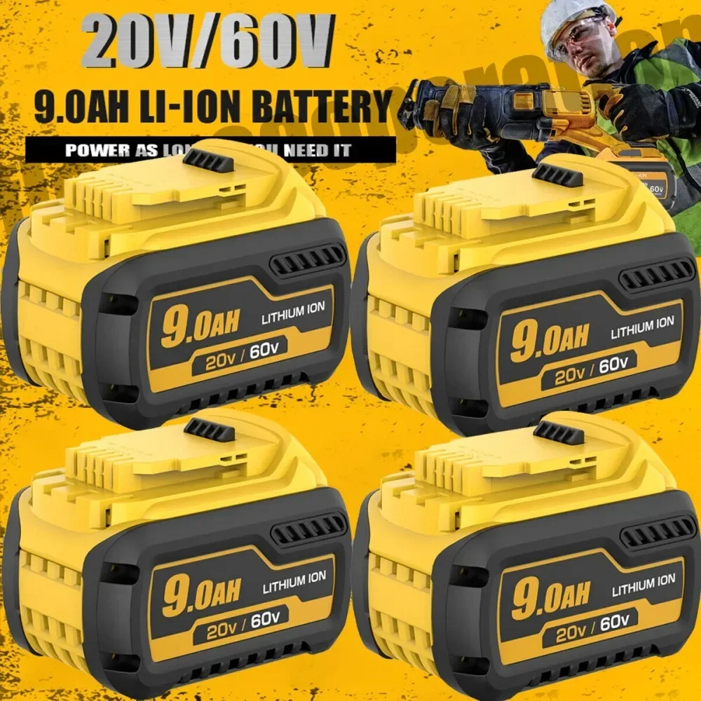 

Оригинальные аккумуляторы для электроинструментов DEWALT 18 в, аккумулятор для Flexvolt 20 в/60 в, максимальная Замена литий-ионной батареи DCB609 DCB200 DCB182