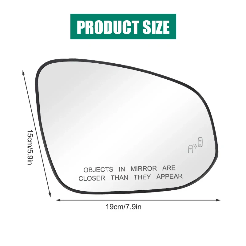 زجاج مرآة جانبية ساخن مع لوحة دعم مع أو بدون نقطة عمياء لسيارة Toyota RAV4 Tacoma 4Runner 2013-2017 الإصدار الأمريكي #2