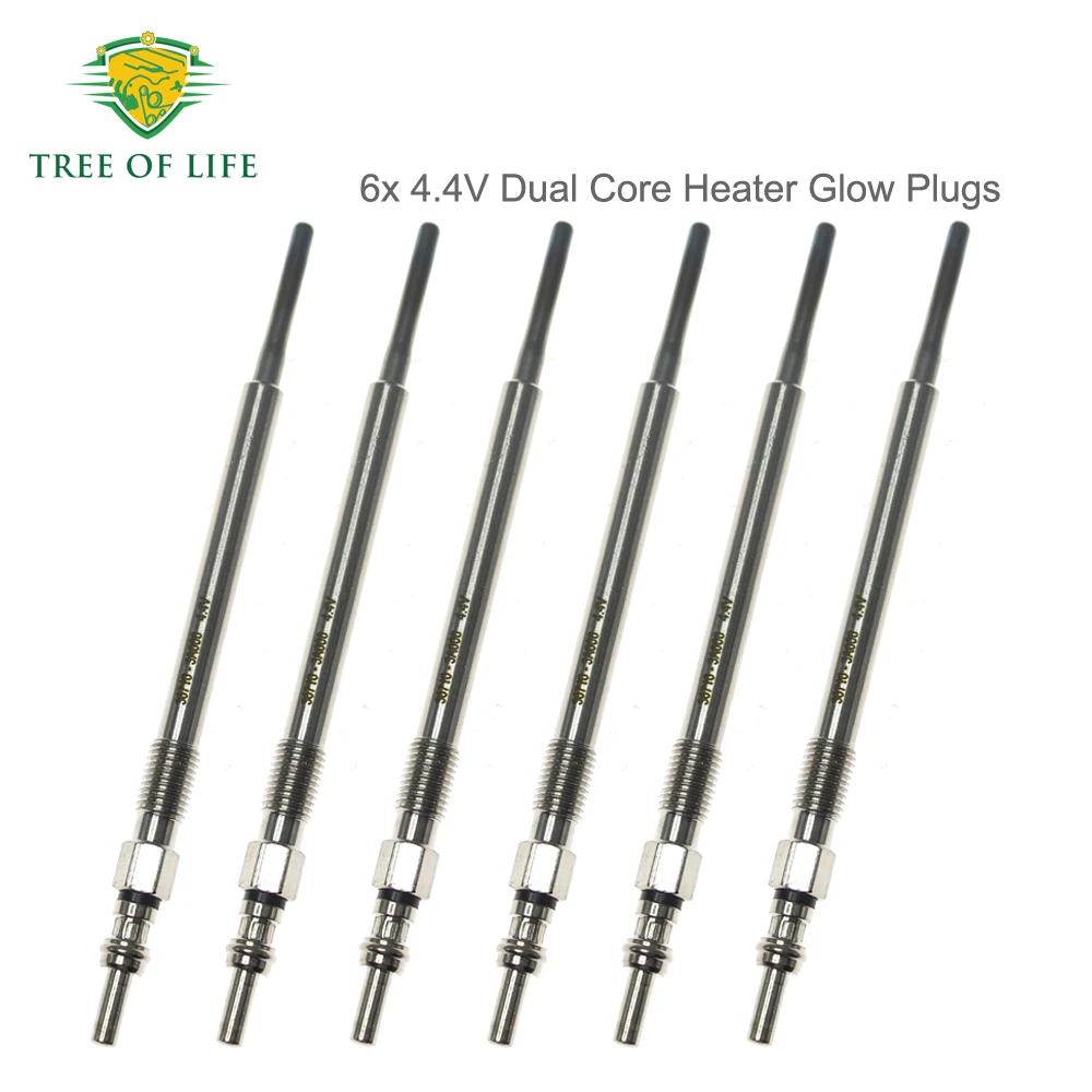 

6x 4.4V Dual Core Heater Glow Plugs For HYUNDAI IX55 Suv 3.0 V6 CRDi 4WD 2008-2012 36710-3A000 367103A000 36710 3A000