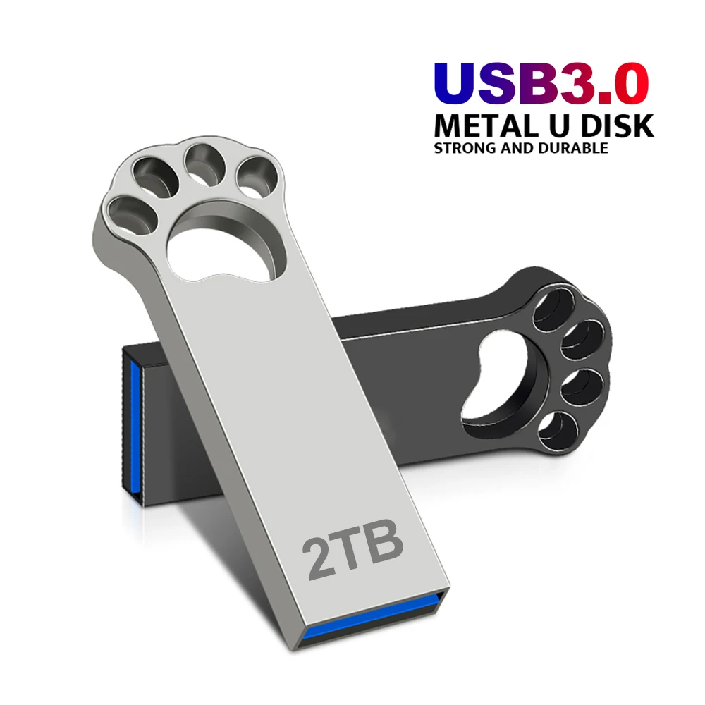 Pendrive de Metal de alta velocidad, de 2TB unidad Flash USB, 128GB, 64GB, 1TB, SSD portátil, 512GB, 3,0, regalo