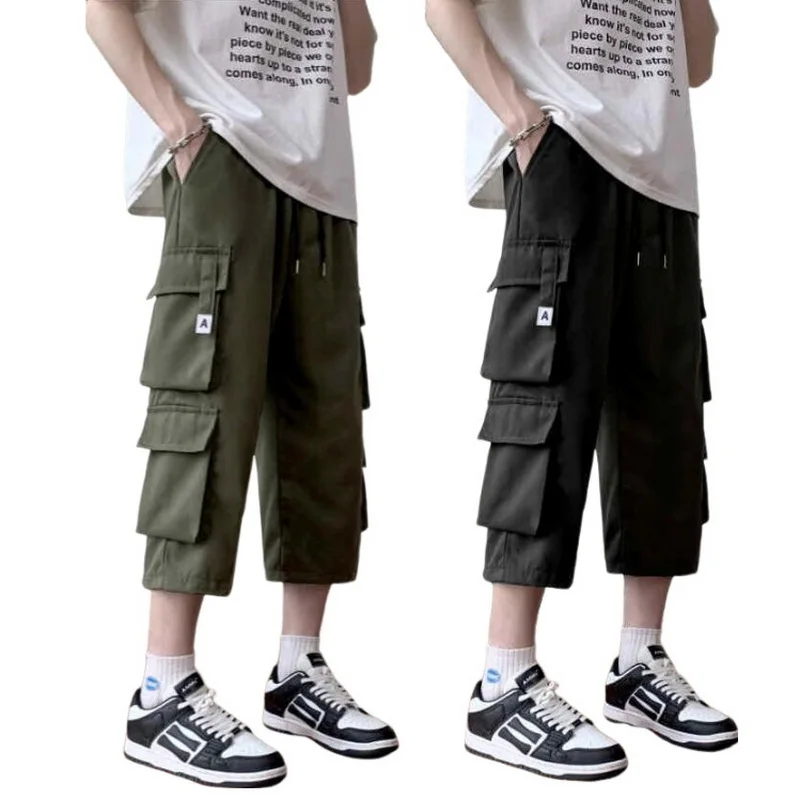 Men/Women Alf-Length Pants Multiple Pockets Loose American Style Outdoor Jogging Sports Casual Shorts